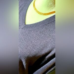 Classic Fit V-Neck Seriously Soft Sweater Purple Merino Wool Blend EPC Men’s Siz